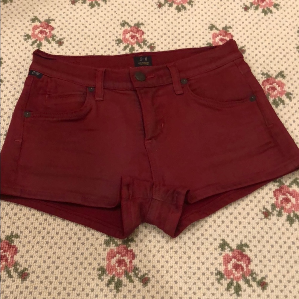 Citizens Of Humanity Dark Red Shorts